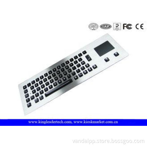 Dust-Proof Illuminated Metal Keyboard Silver With 65 LED In